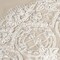 1 Yard white Flowers and Oval Shapes Scalloped Netted Beads and Sequins Bridal Veil Lace Trim